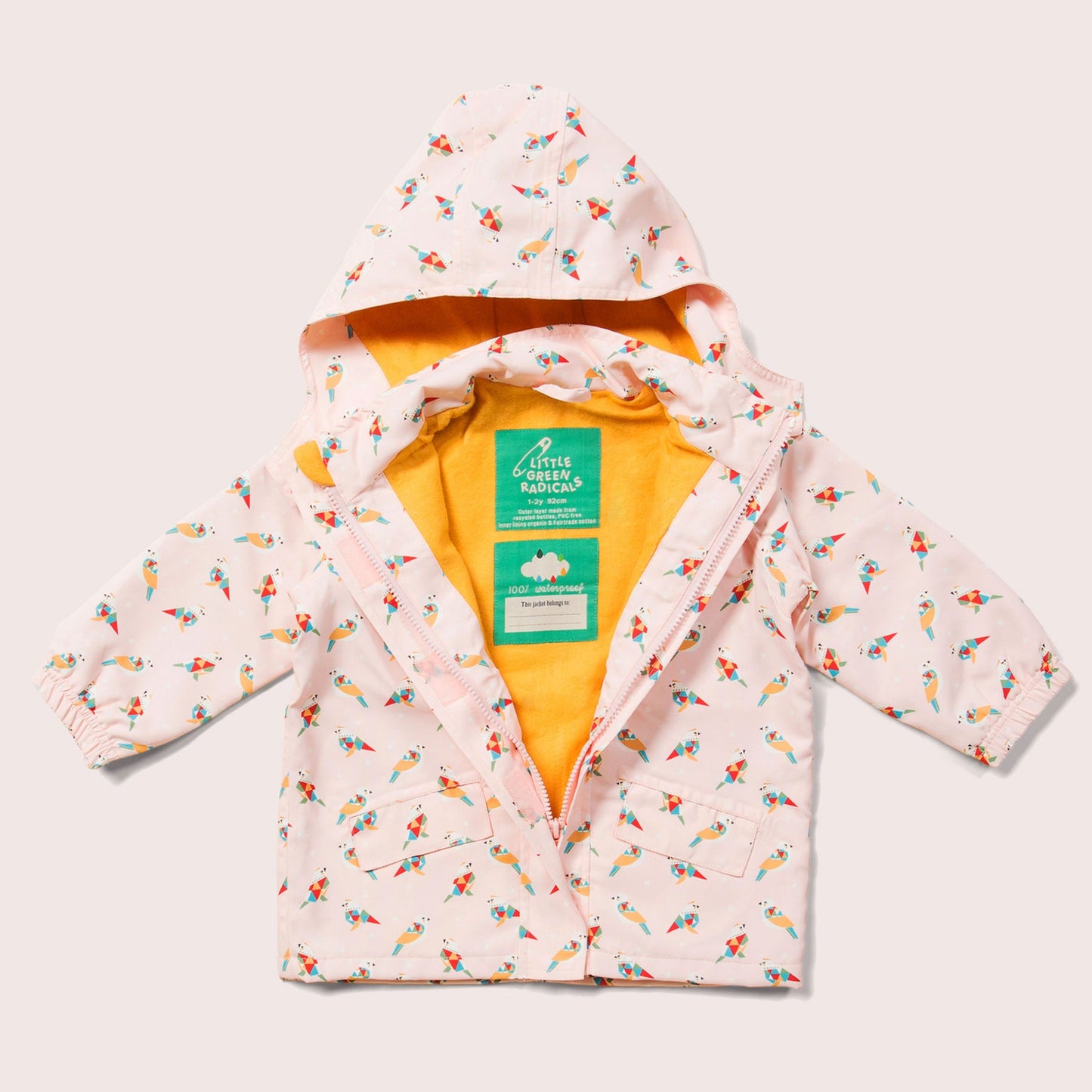 LGR Origami Birds Waterproof Recycled Raincoat