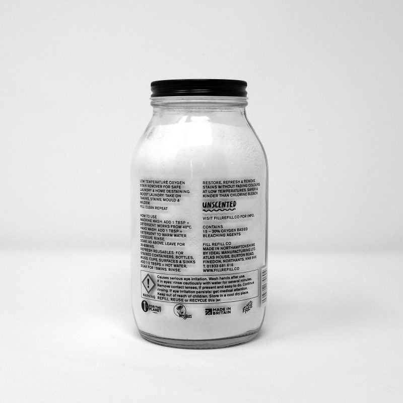 *fill* Destainer 500g Glass Jar