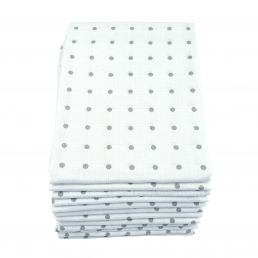 MuslinZ 12 Pack Muslin Squares Patterned Cotton